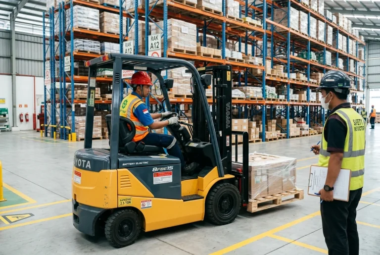 Sertifikasi Operator Forklift Kemnaker: Wajib Sebelum Naik Unit di Gudang & Pabrik